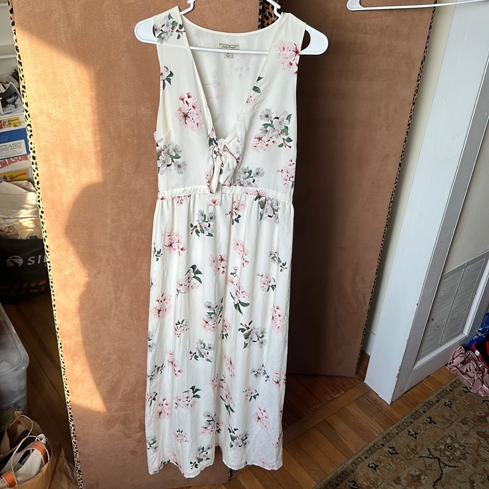 Lucky Brand White Floral Maxi Dress